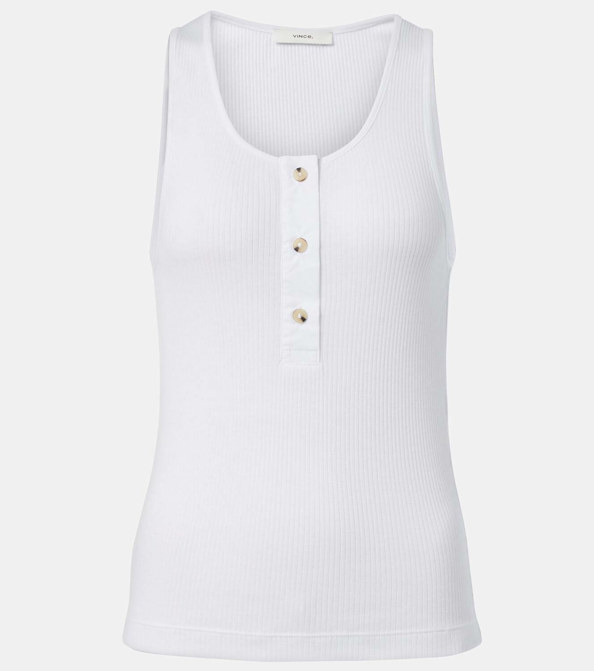 Vince Mixed Media cotton tank top