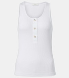 Vince Mixed Media cotton tank top