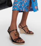 Tory Burch Capri Miller leather espadrille wedge