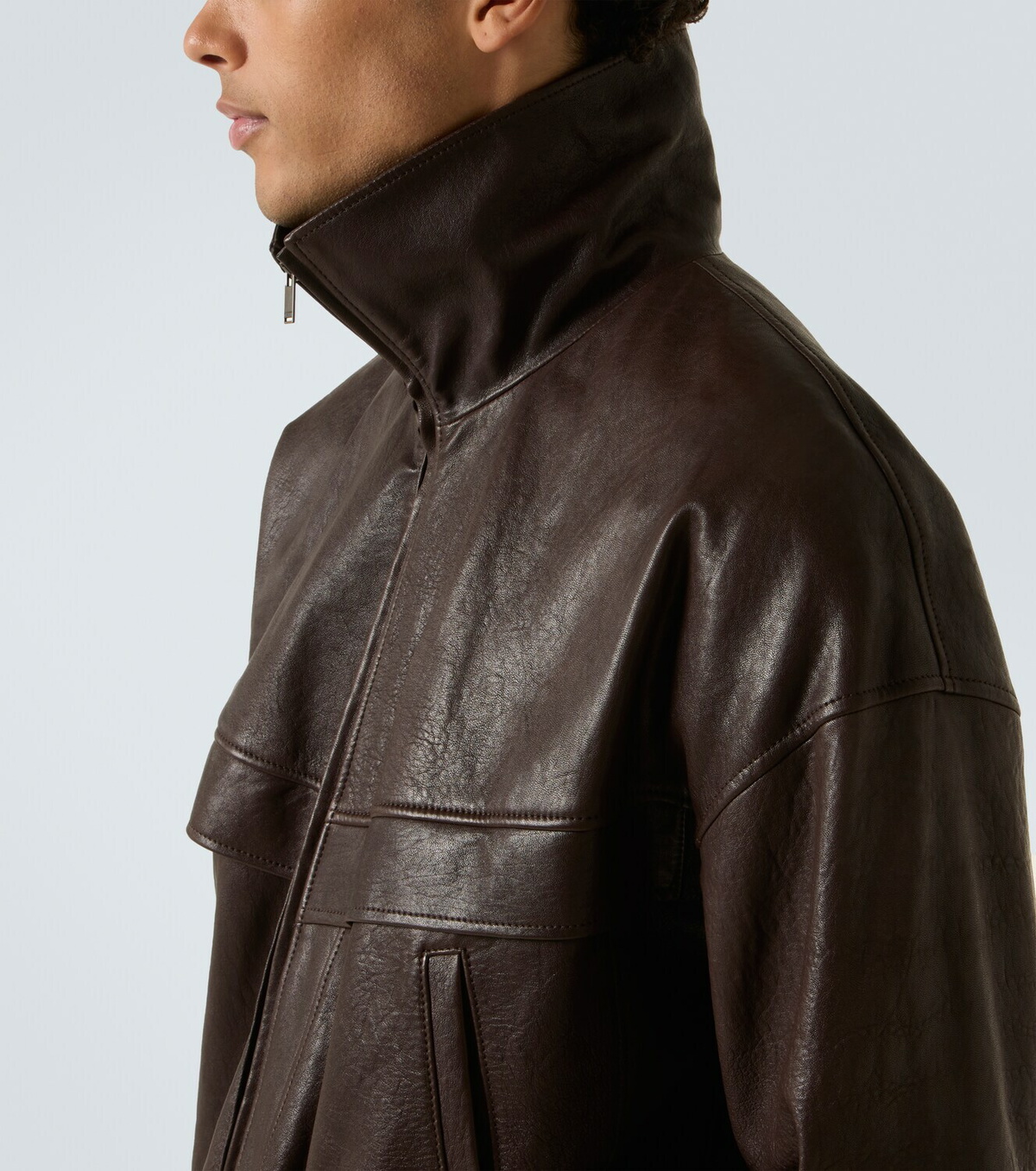 Saint Laurent Leather bomber jacket