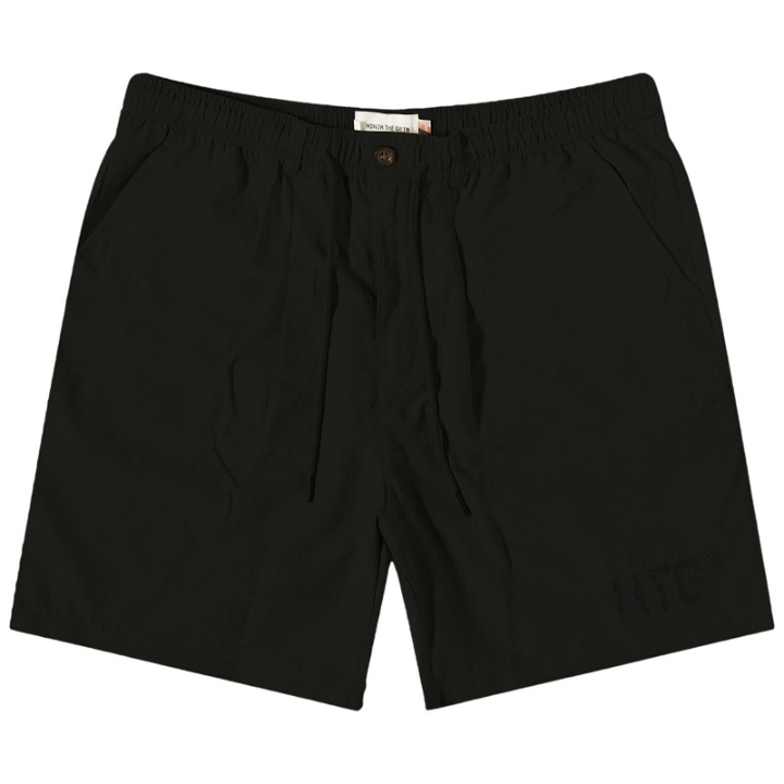 Photo: Honor the Gift Men's HTG Brand Poly Shorts in Black