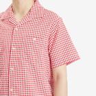 Dubbleware Men's Quincy Seersucker Vacation Shirt in Red