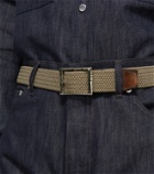 Berluti Classic fabric and leather belt