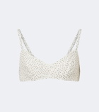 SIR Polka-dot silk organza bra top