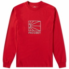 PACCBET Men's Long Sleeve Logo T-Shirt in Red