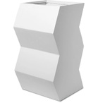 Pieces - Zig-Zag Fiberglass Planter - White