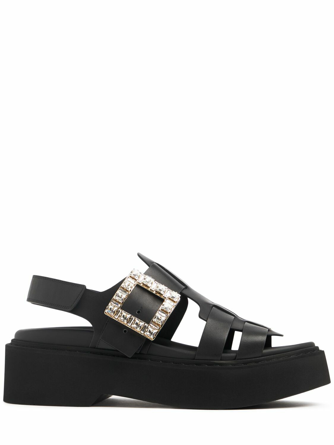 Roger Vivier Slidy Viv' embellished leather sandals Roger Vivier
