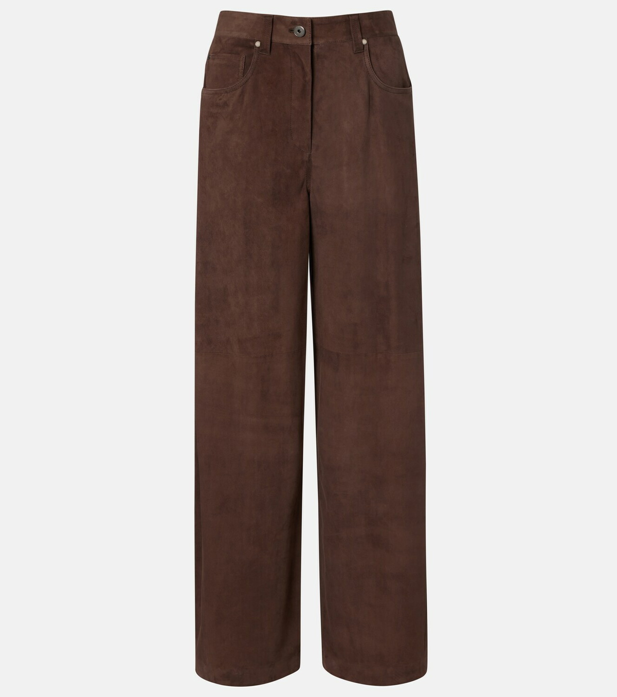 Brunello Cucinelli Suede wide-leg pants
