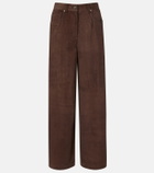Brunello Cucinelli Suede wide-leg pants