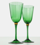 La DoubleJ Rainbow set of 2 wine glasses