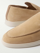 Frescobol Carioca - Miguel Leather-Trimmed Suede Loafers - Neutrals