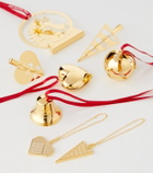 Georg Jensen Set of 8 gold-plated ornaments