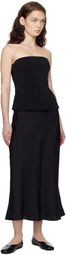CO Black Slip Midi Skirt