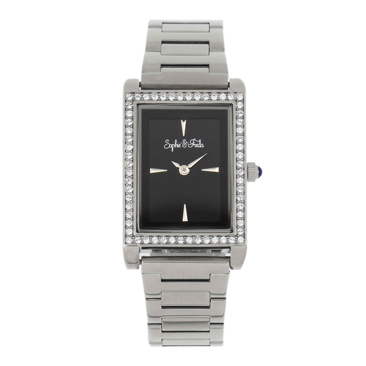 Photo: Sophie And Freda Wilmington Quartz Crystal Black Dial Ladies Watch SF5601