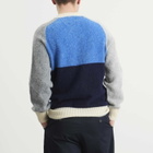 Howlin by Morrison Men's Howlin' Firecracker Colour Block Jumper in Apollo