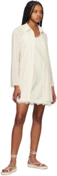 Youth White Jacquard Midi Dress