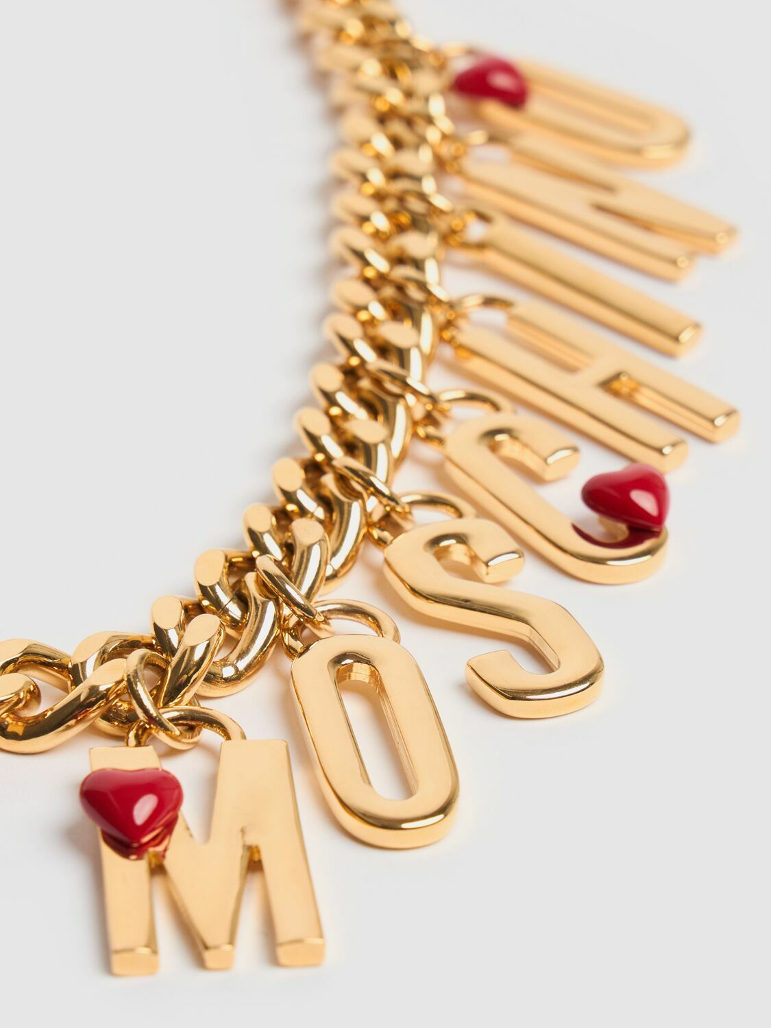 【送料&関税込】Moschino Logo Lettering Charm Detailed Neckl MOSCHINO Logo Lettering Charm Collar Necklace Moschino