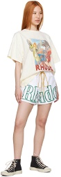 Rhude White Nylon Shorts