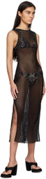 lesugiatelier Black Low Back Maxi Dress