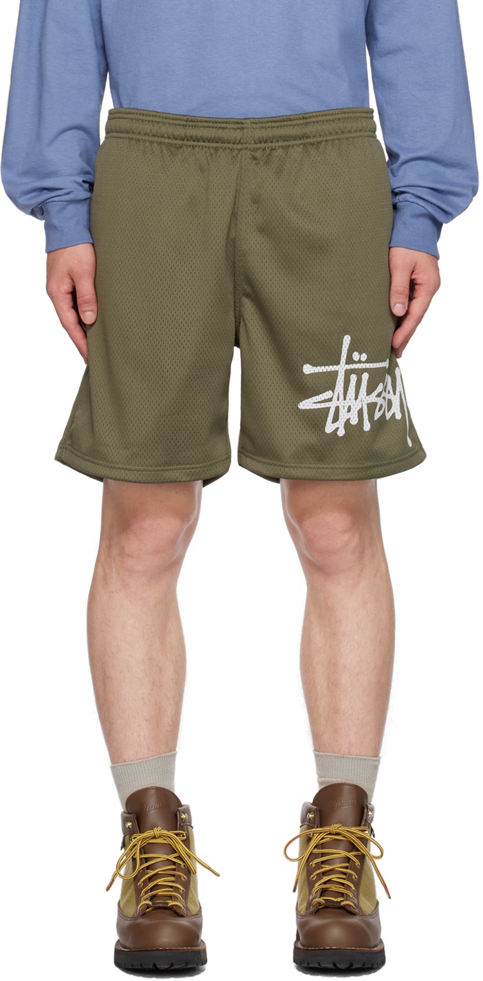 Stussy Blue and Red Brushed Cotton Mountain Shorts Stussy