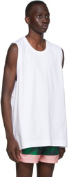 Dries Van Noten White Cotton Tank Top