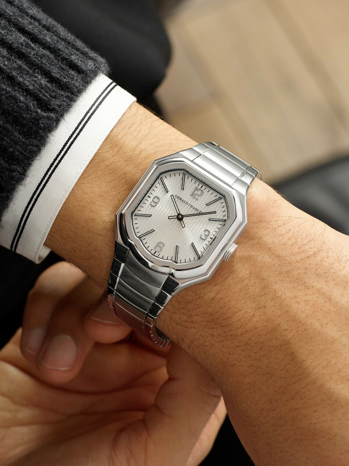 Gerald Charles - Masterlink 2H Automatic Stainless Steel Watch, Ref. ML1.0-A-01