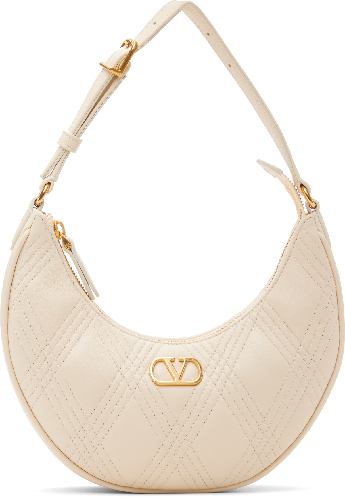 Valentino Garavani Off-White Quiltie 67 Mini Bag Valentino Garavani