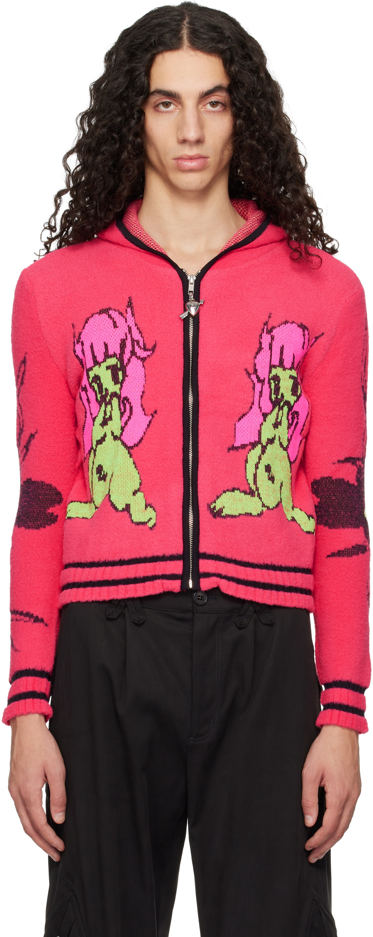 Chopova Lowena Pink 'My Name Is Tiny' Hoodie