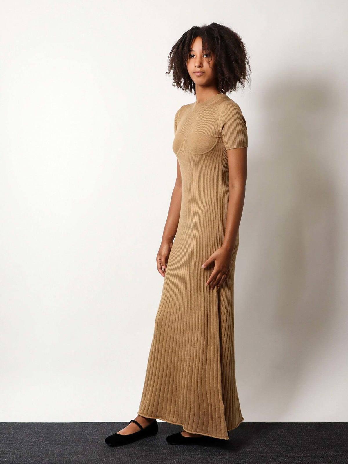 womens beige maxi dresses Women's Fleur A-line Applique Maxi Dress XS/S/M/L/XL Beige MEAN BLVD main image 1