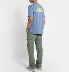 nonnative - Festival Logo-Print Cotton-Jersey T-Shirt - Blue