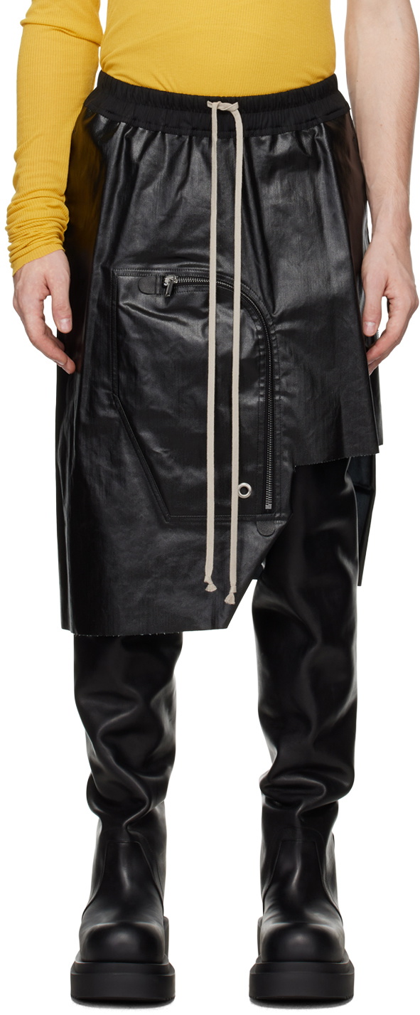 Rick Owens Black Porterville Dracca Skirt Rick Owens