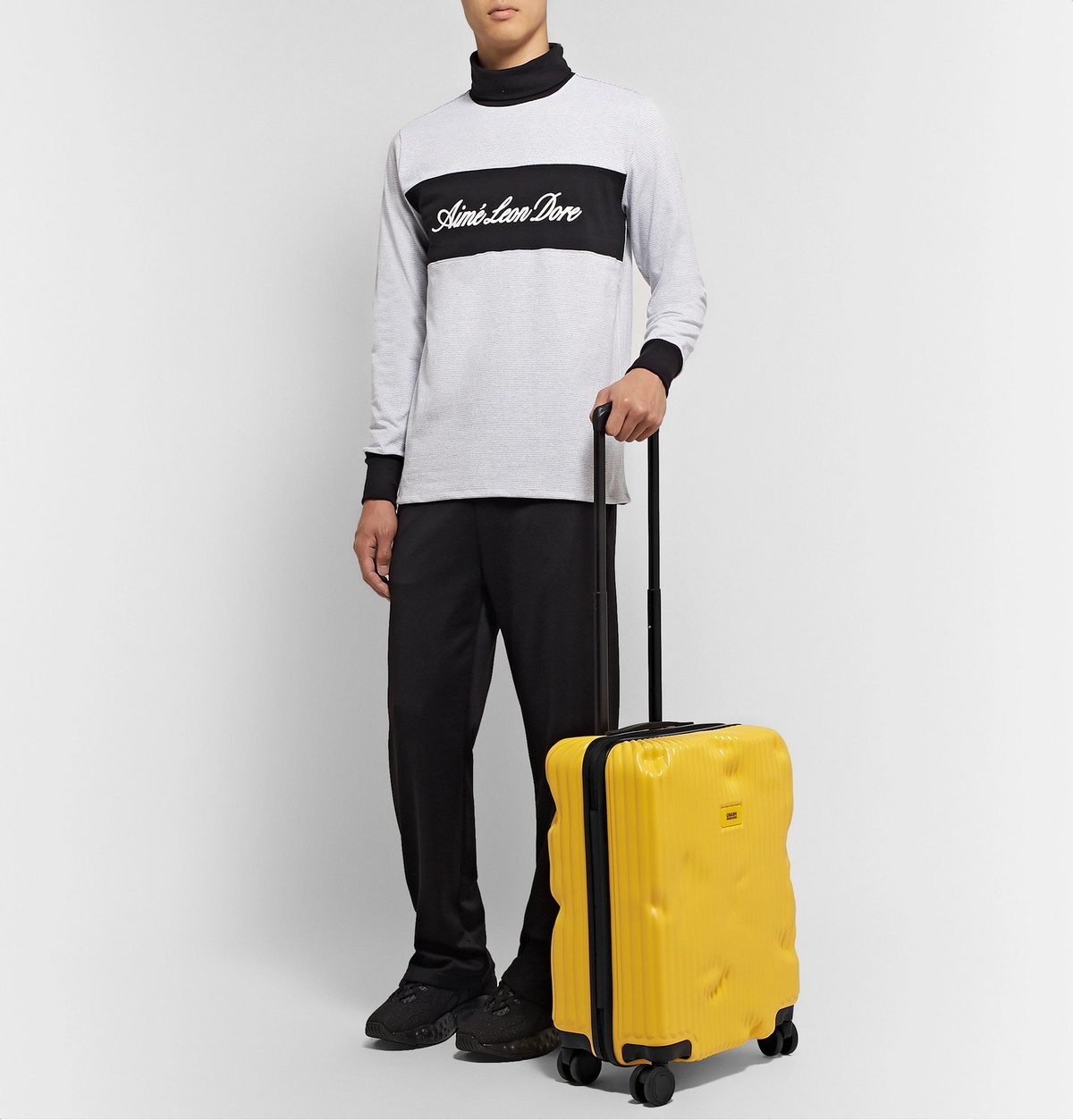 Crash Baggage - Stripe Cabin Polycarbonate Suitcase - Yellow
