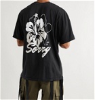 Sorry In Advance - Logo-Print Cotton-Jersey T-Shirt - Black