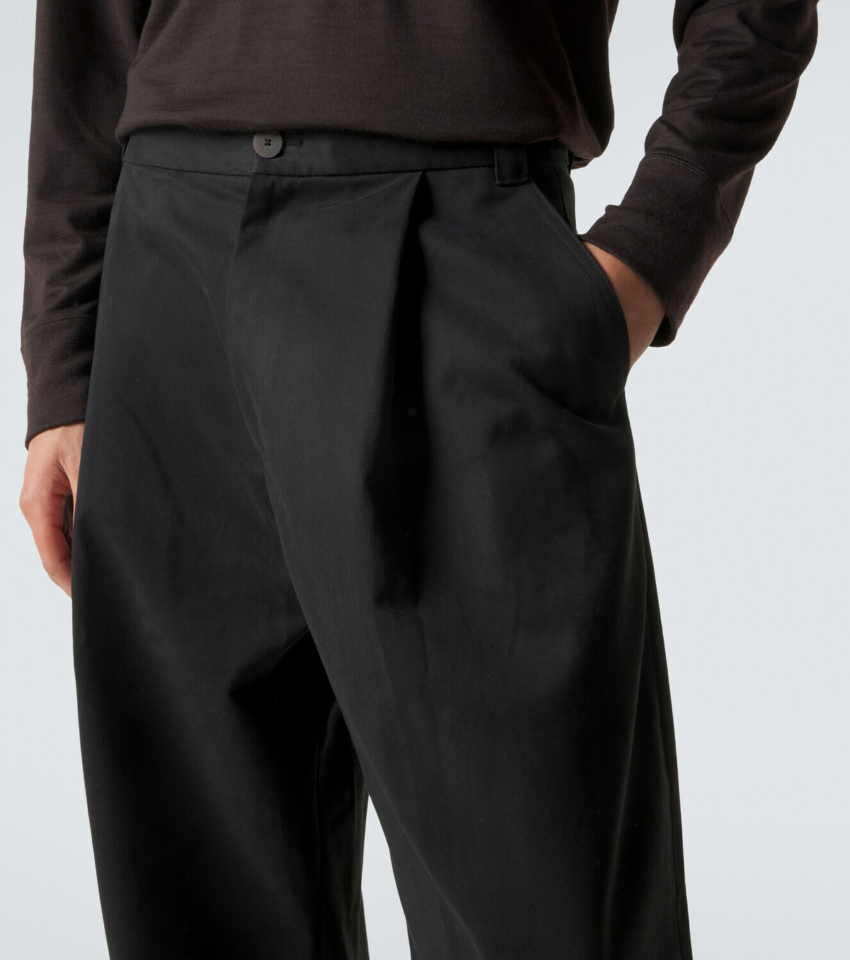 Studio Nicholson Sorte cotton wide-leg pants