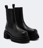 Rick Owens Beatle leather platform Chelsea boots