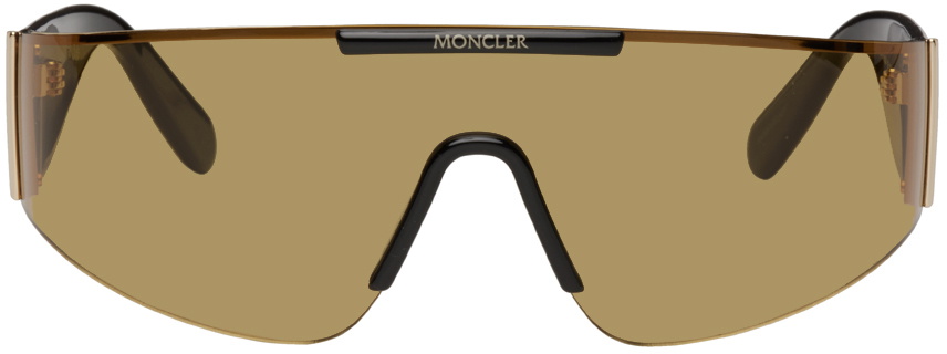 Moncler Black & Gold Shield Sunglasses Moncler display picture 1