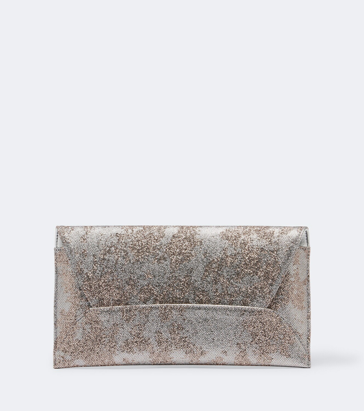 Aquazzura Envelope sequined metallic leather clutch