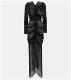 Khaite Guisa fringed silk-blend maxi dress