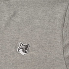Maison Kitsuné Men's Grey Fox Head Patch Classic T-Shirt in Grey Melange