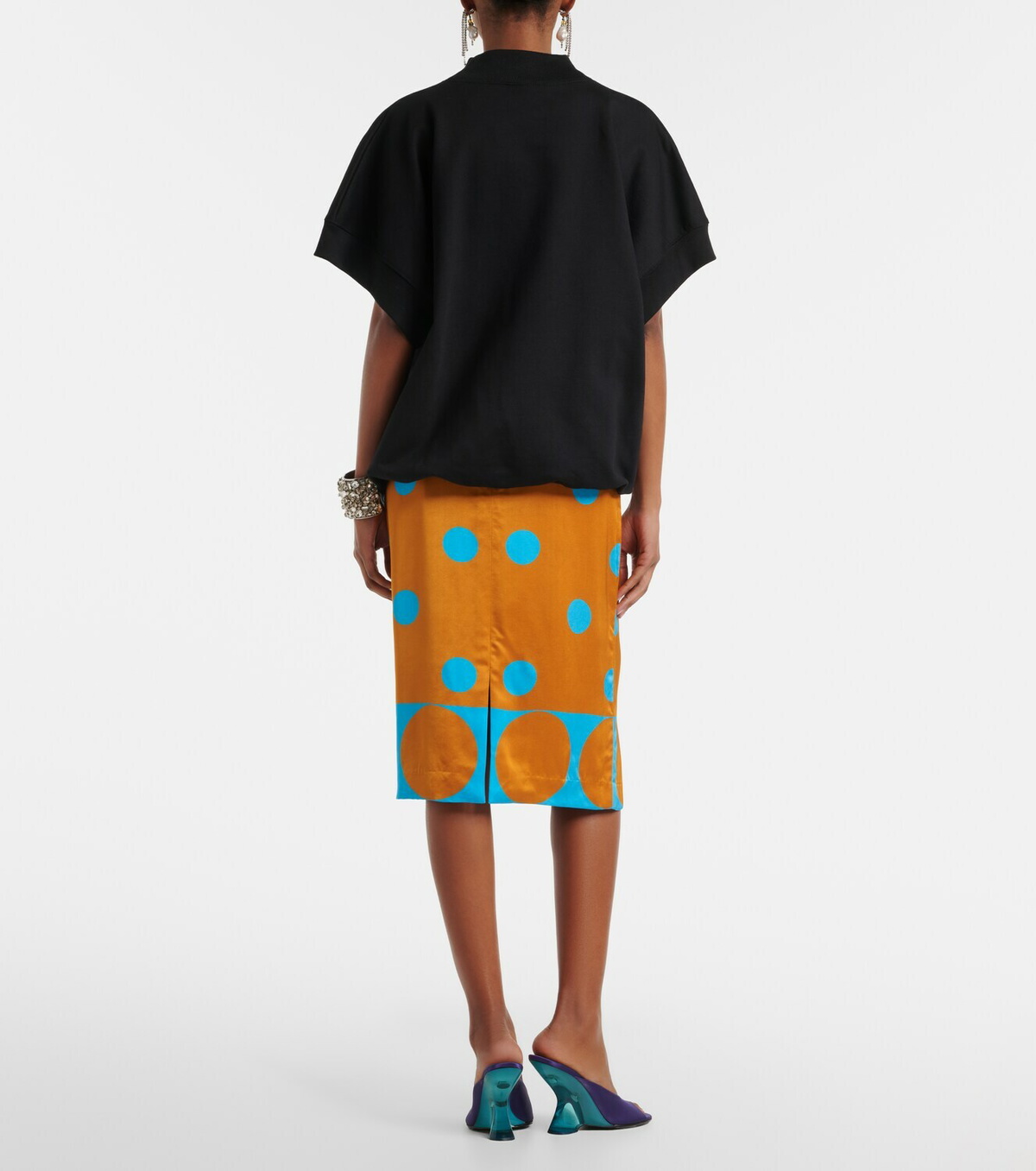 Dries Van Noten Polka-dot pencil skirt