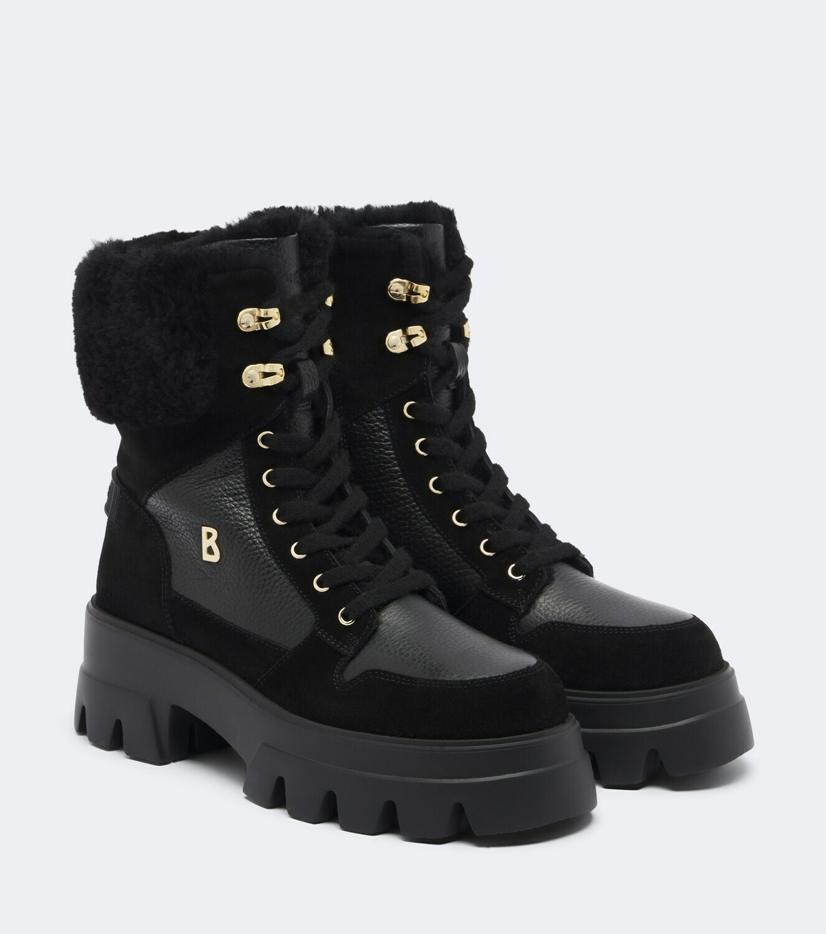 Bogner Sapporo shearling-lined leather lace-up boots