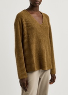 Eileen Fisher Ribbed Cotton-blend Jumper Gold