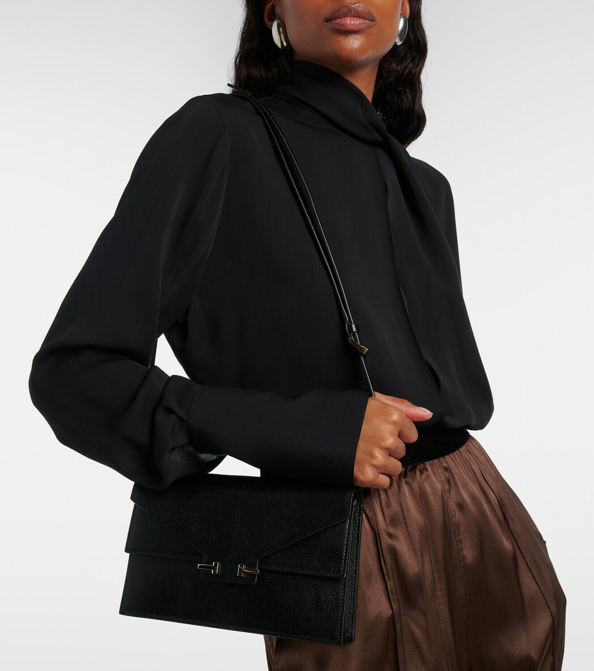 Tom Ford T Mini leather crossbody bag