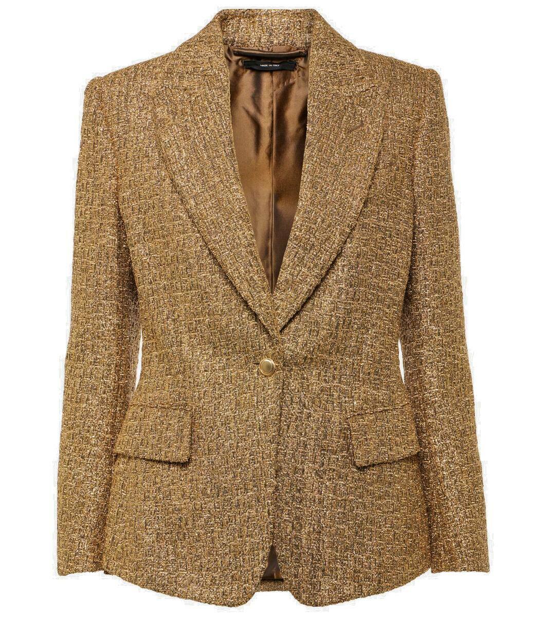 Tom Ford Single-breasted metallic tweed blazer TOM FORD