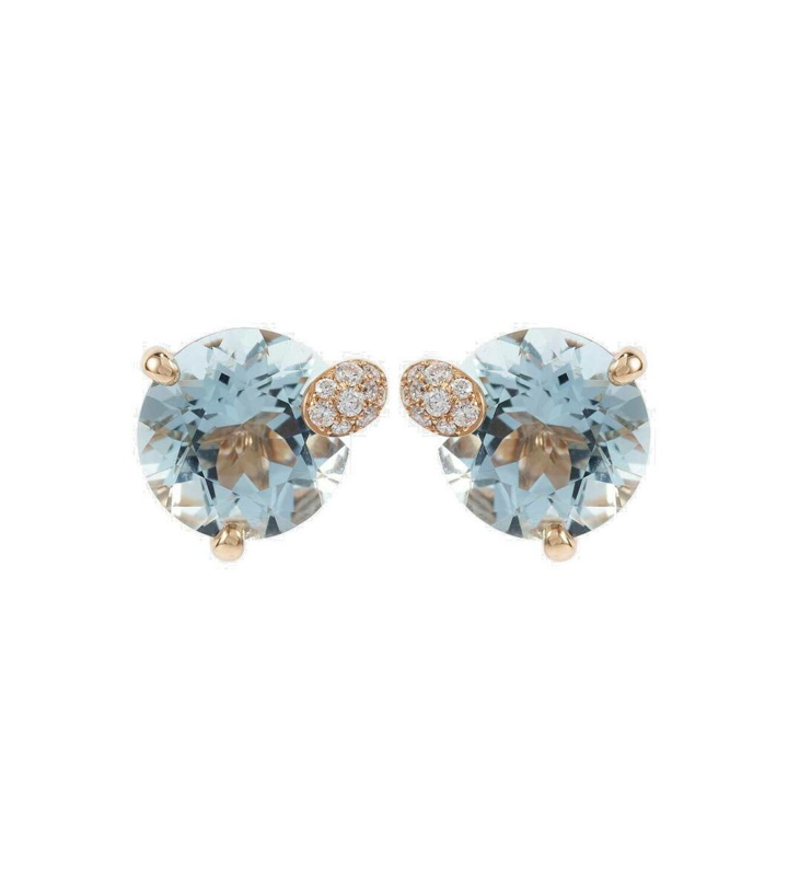 Photo: Bucherer Fine Jewellery 18kt rose gold earrings with aquamarine and diamonds