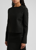 Courrèges Zip-embellished Wool-blend Jacket Black