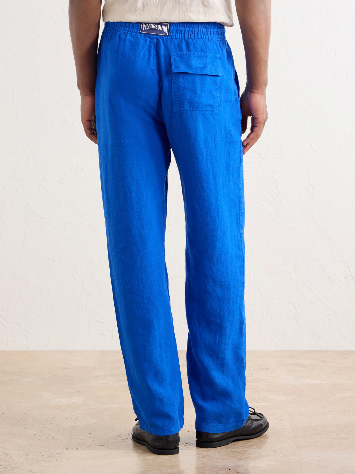 Vilebrequin - Pacha Straight-Leg Woven Linen Drawstring Trousers - Blue