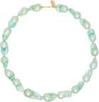 Gohar World Green Host Baroque Pearl Necklace