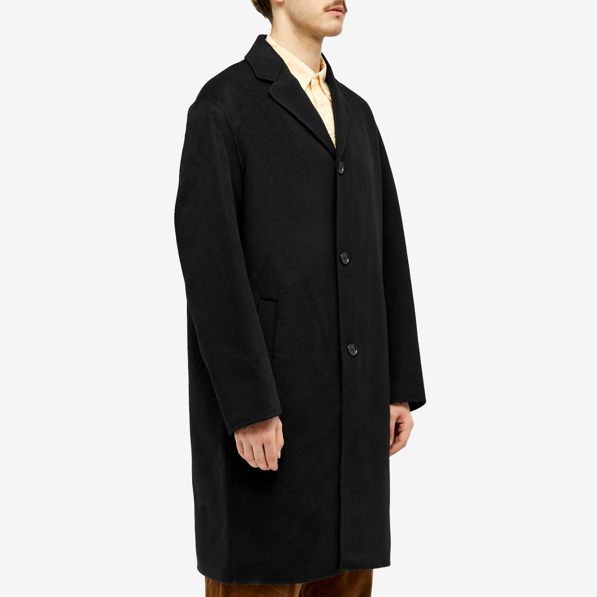 Acne Studios Men's Dalio Double Chesterfield Coat in Black Acne Studios