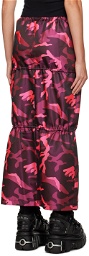 Anna Sui Pink Camouflage Maxi Skirt